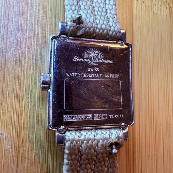Vintage Tommy Bahama Swiss-Made Steel Beach Tank Watch, 22mm - Picture 5 of 5